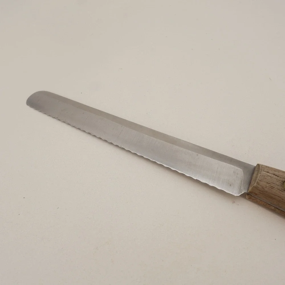 Chicago Cutlery BT7 Serrated Knife Wood Handle 7 inch Blade Made in USA Vintage